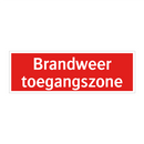 Brandweer toegangszone