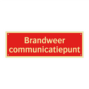 Brandweer communicatiepunt