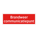 Brandweer communicatiepunt