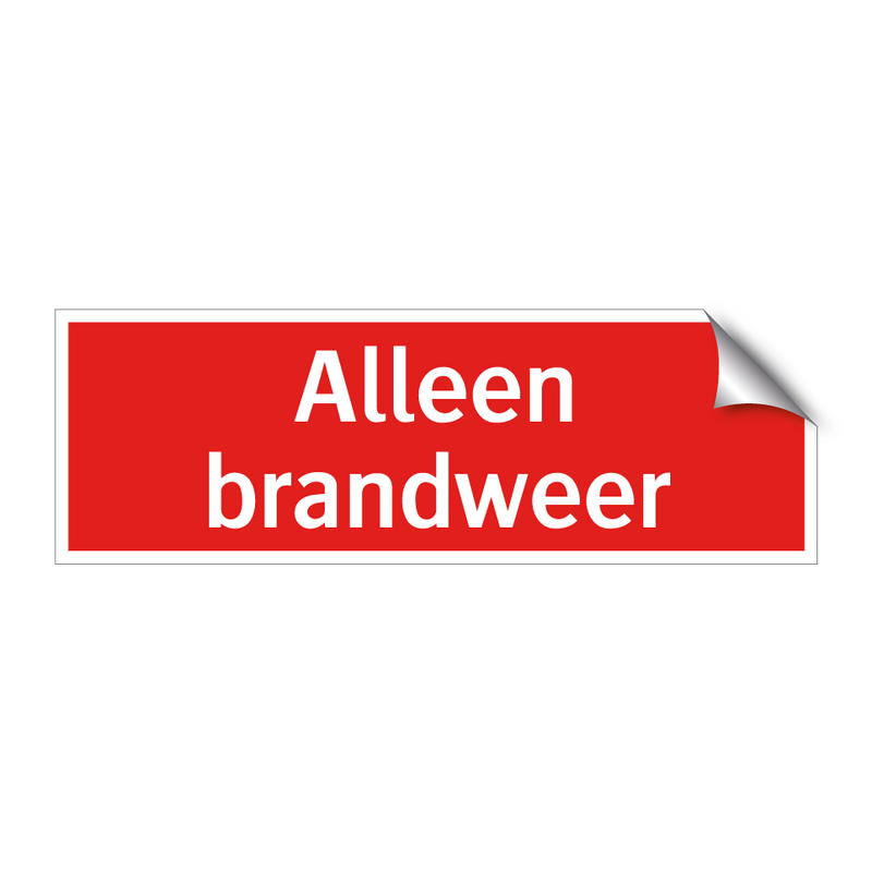 Alleen brandweer