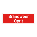 Brandweer Oprit