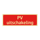 PV uitschakeling
