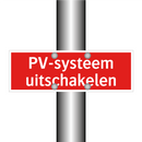 PV-systeem uitschakelen