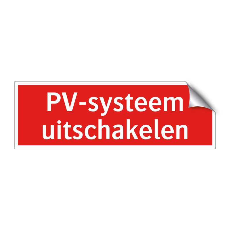 PV-systeem uitschakelen