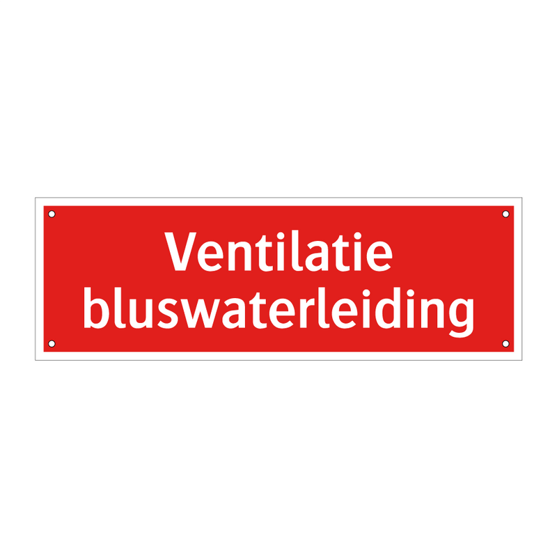 Ventilatie bluswaterleiding