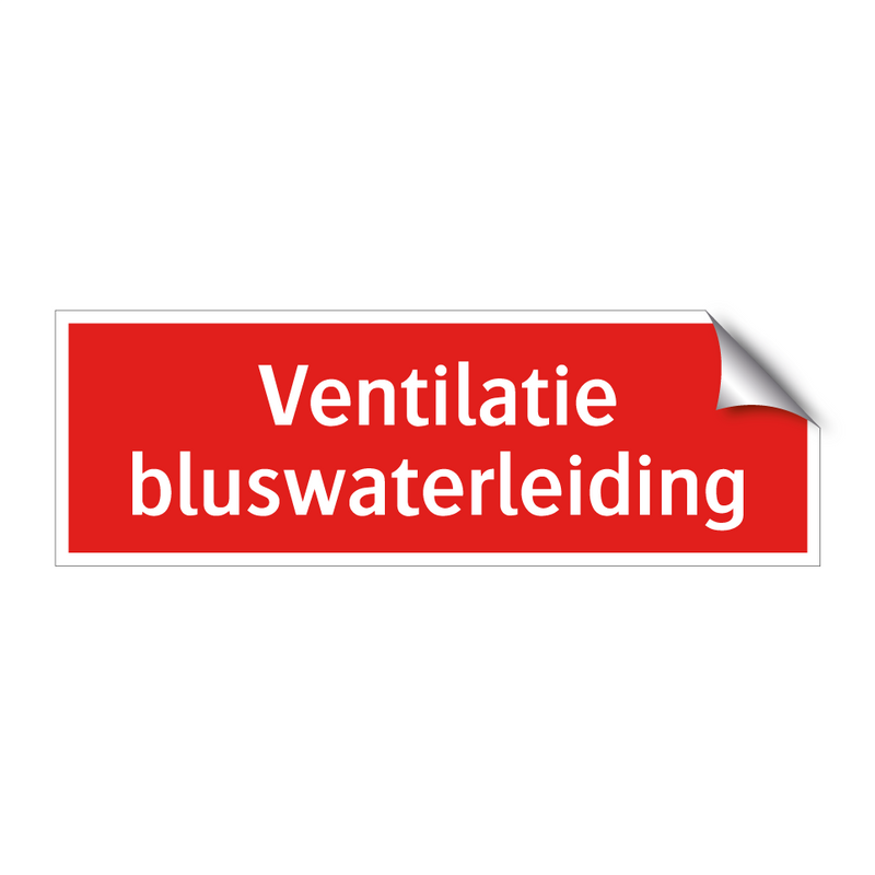 Ventilatie bluswaterleiding