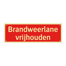 Brandweerlane vrijhouden