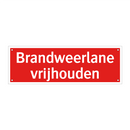 Brandweerlane vrijhouden