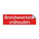 Brandweerlane vrijhouden