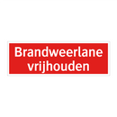 Brandweerlane vrijhouden
