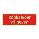 Rookafvoer vrijgeven