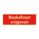 Rookafvoer vrijgeven