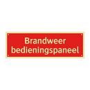 Brandweer bedieningspaneel