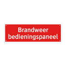 Brandweer bedieningspaneel