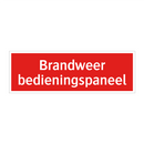 Brandweer bedieningspaneel