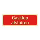 Gasklep afsluiten