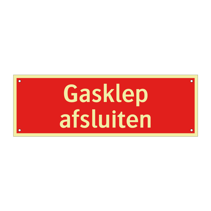 Gasklep afsluiten