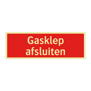 Gasklep afsluiten
