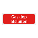 Gasklep afsluiten