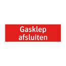 Gasklep afsluiten