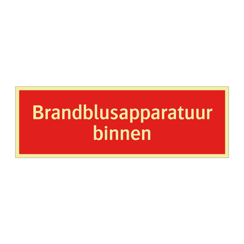 Brandblusapparatuur binnen