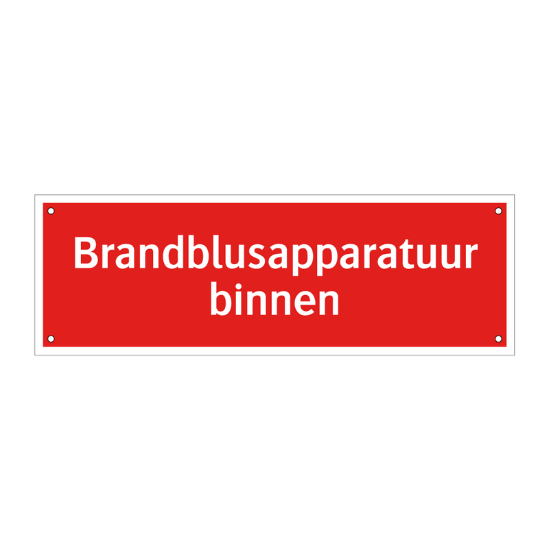 Brandblusapparatuur binnen