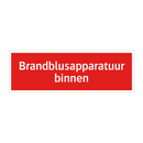Brandblusapparatuur binnen