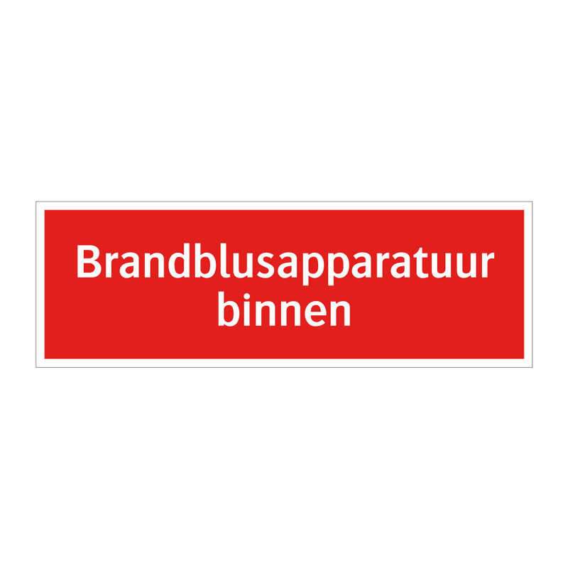 Brandblusapparatuur binnen