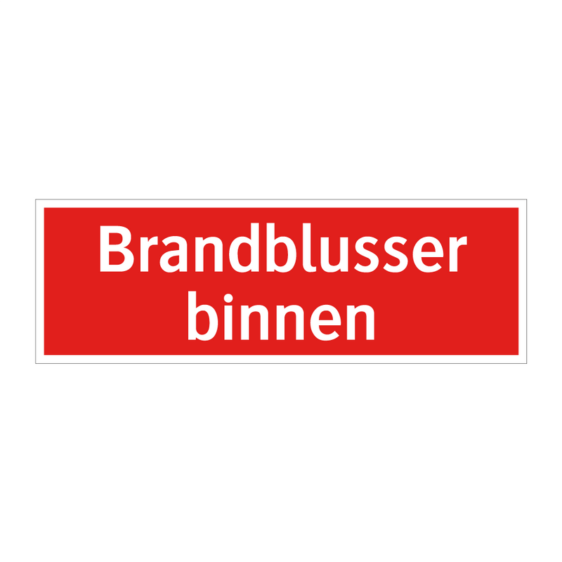 Brandblusser binnen