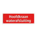 Hoofdkraan waterafsluiting