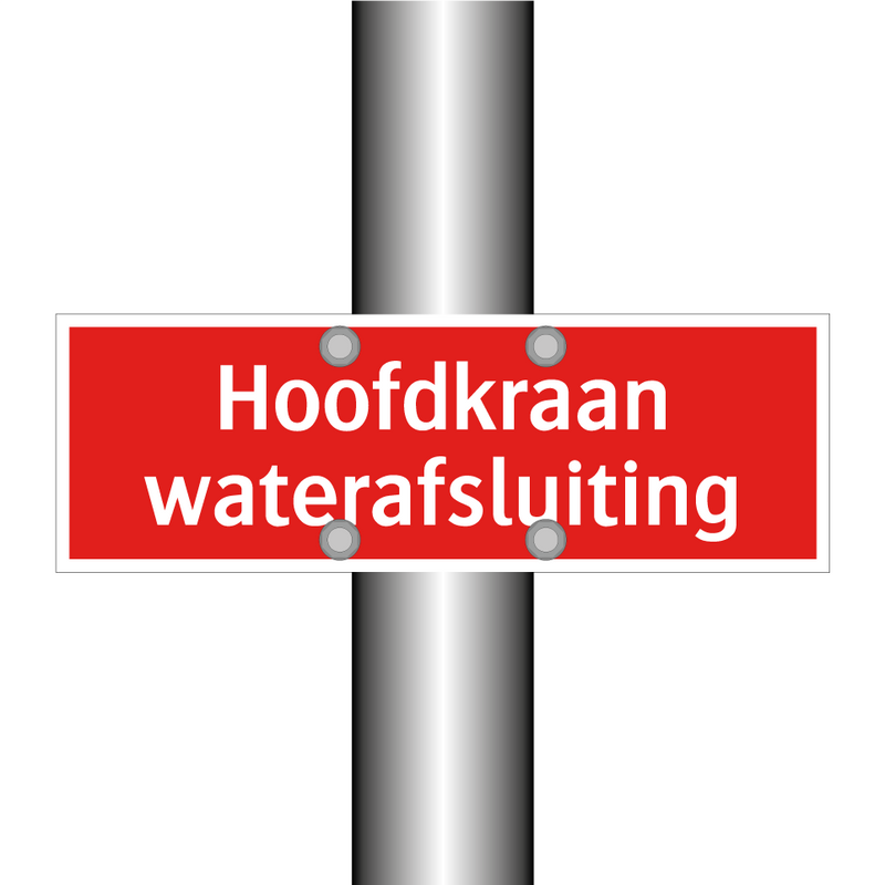 Hoofdkraan waterafsluiting