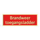 Brandweer toegangsladder