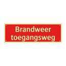 Brandweer toegangsweg