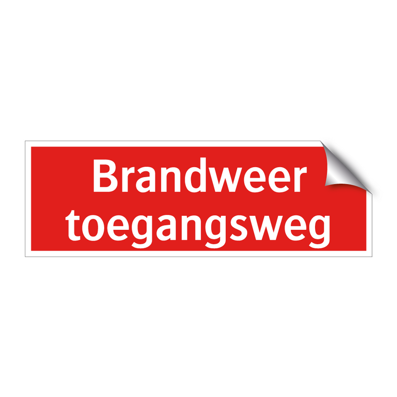 Brandweer toegangsweg