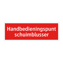Handbedieningspunt schuimblusser