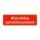 Afsluitklep sprinklersysteem