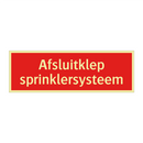 Afsluitklep sprinklersysteem