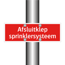 Afsluitklep sprinklersysteem