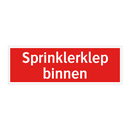 Sprinklerklep binnen