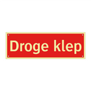 Droge klep