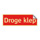 Droge klep