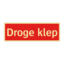 Droge klep