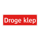 Droge klep