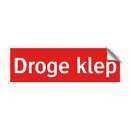 Droge klep