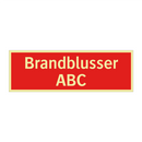 Brandblusser ABC