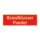 Brandblusser Poeder