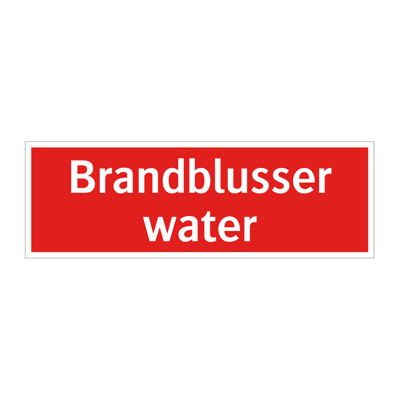 Brandblusser water