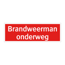 Brandweerman onderweg
