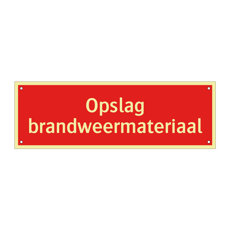 Opslag brandweermateriaal
