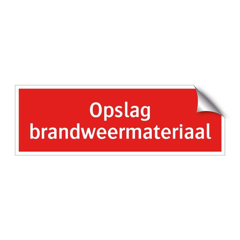 Opslag brandweermateriaal